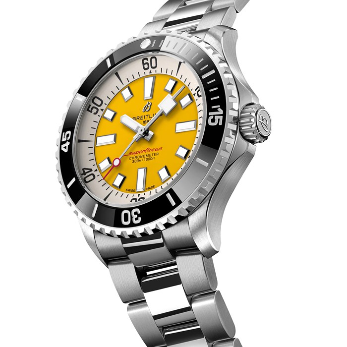 Breitling Superocean Automatic Code Yellow Edizione UK 46mm Orologio da Uomo Giallo A173781A1I1A1 - immagine 2
