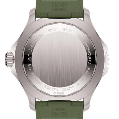 Breitling Superocean Automatic Super Diver 46mm Orologio Uomo Gomma Verde E10379D31L1S1 - immagine 4