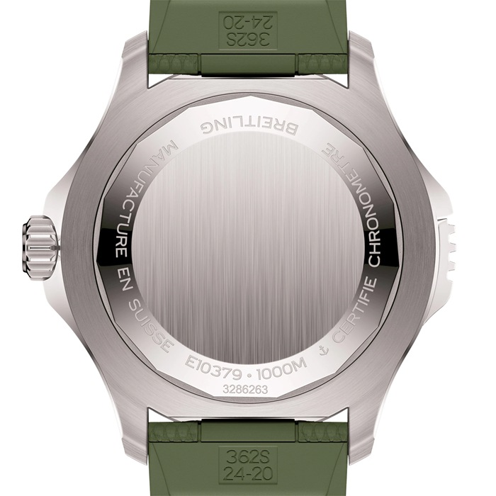 Breitling Superocean Automatic Super Diver 46mm Orologio Uomo Gomma Verde E10379D31L1S1 - immagine 4