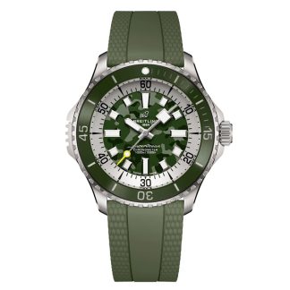 Breitling Superocean Automatic Super Diver 46mm Orologio Uomo Gomma Verde E10379D31L1S1