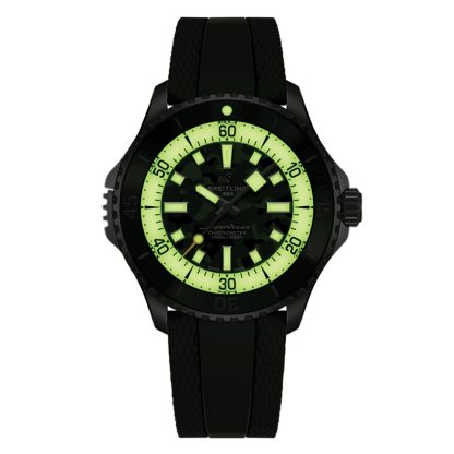 Breitling Superocean Automatic Super Diver 46mm Orologio Uomo Gomma Verde E10379D31L1S1 - immagine 5