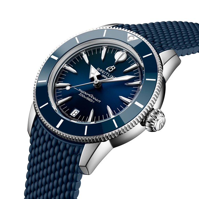 Breitling Superocean Heritage Automatic 36mm Orologio Unisex Gomma Blu A10390161C1S1 - immagine 3