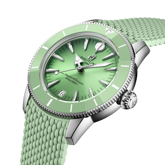 Breitling Superocean Heritage Automatic 36mm Orologio Unisex Gomma Verde A10390361L1S1 - immagine 3