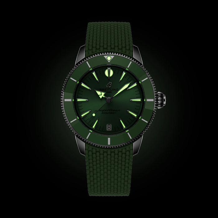 Breitling Superocean Heritage Automatic 36mm Orologio Unisex Gomma Verde A10390361L1S1 - immagine 5