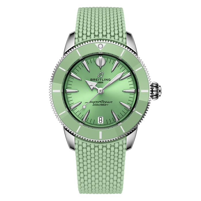 Breitling Superocean Heritage Automatic 36mm Orologio Unisex Gomma Verde A10390361L1S1