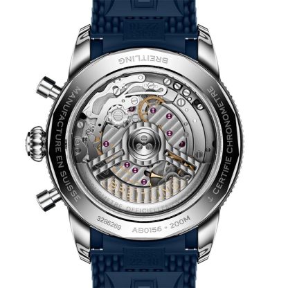 Breitling Superocean Heritage B01 Cronografo 42mm Uomo Orologio in gomma blu AB0156161C1S1 - immagine 2