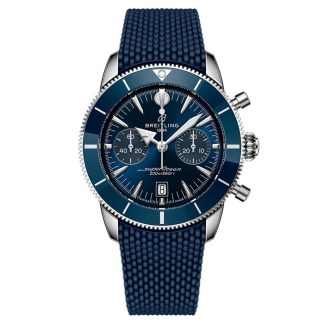 Breitling Superocean Heritage B01 Cronografo 42mm Uomo Orologio in gomma blu AB0156161C1S1