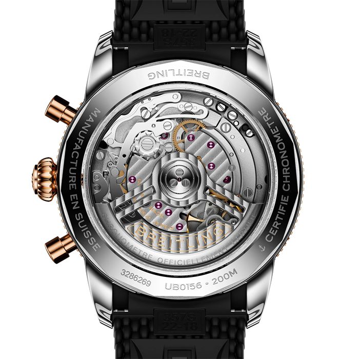 Breitling Superocean Heritage B01 Cronografo 42mm Uomo Orologio in gomma nera UB0156H11B1S1 - immagine 2