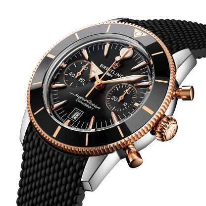 Breitling Superocean Heritage B01 Cronografo 42mm Uomo Orologio in gomma nera UB0156H11B1S1 - immagine 3
