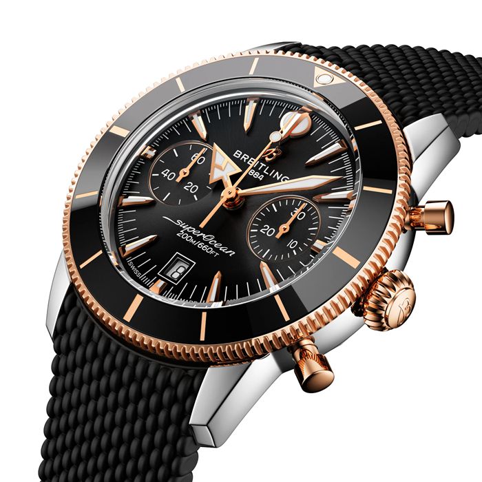 Breitling Superocean Heritage B01 Cronografo 42mm Uomo Orologio in gomma nera UB0156H11B1S1 - immagine 3