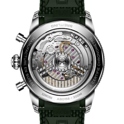Breitling Superocean Heritage B01 Cronografo 42mm Uomo Orologio in gomma verde AB0156361L1S1 - immagine 2