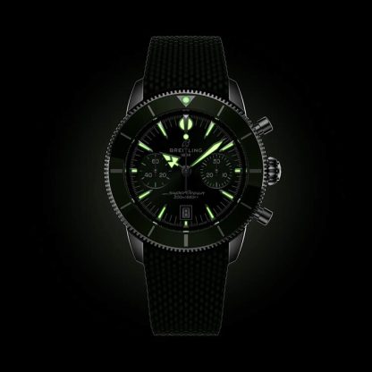 Breitling Superocean Heritage B01 Cronografo 42mm Uomo Orologio in gomma verde AB0156361L1S1 - immagine 5