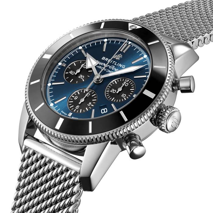 Breitling Superocean Heritage B01 Cronografo 44 Orologio in acciaio inossidabile AB0162121C1A1 - immagine 2