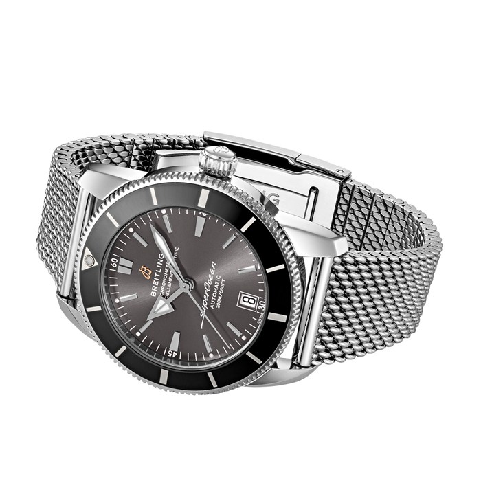 Breitling Superocean Heritage B20 Automatic 42mm UK Edition Orologio da uomo in acciaio inossidabile grigio AB20102B1B1A1 - immagine 3