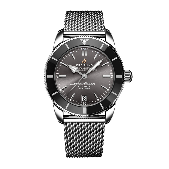 Breitling Superocean Heritage B20 Automatic 42mm UK Edition Orologio da uomo in acciaio inossidabile grigio AB20102B1B1A1