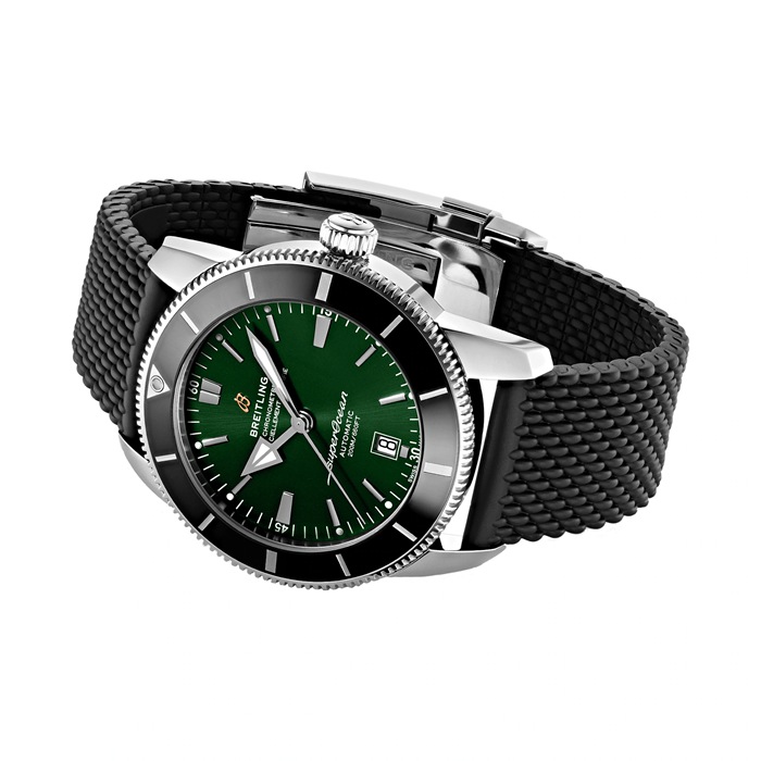 Breitling Superocean Heritage B20 Automatic 46 Orologio in acciaio inossidabile con cinturino in gomma AB2020121L1S1 - immagine 3