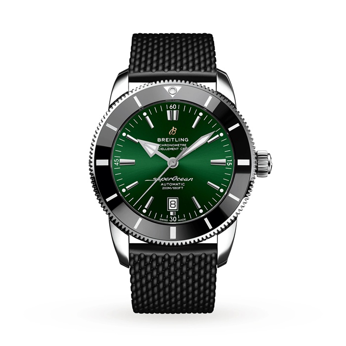 Breitling Superocean Heritage B20 Automatic 46 Orologio in acciaio inossidabile con cinturino in gomma AB2020121L1S1