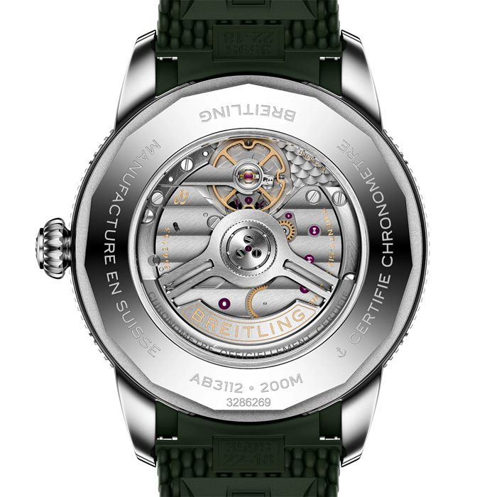 Breitling Superocean Heritage B31 Automatic 44mm Orologio da uomo in gomma verde AB3112361L1S1 - immagine 2