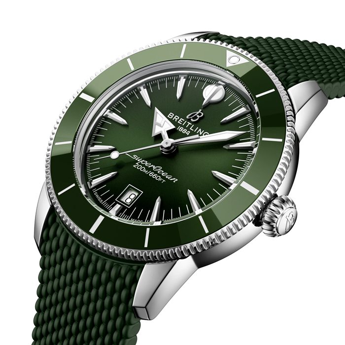 Breitling Superocean Heritage B31 Automatic 44mm Orologio da uomo in gomma verde AB3112361L1S1 - immagine 3