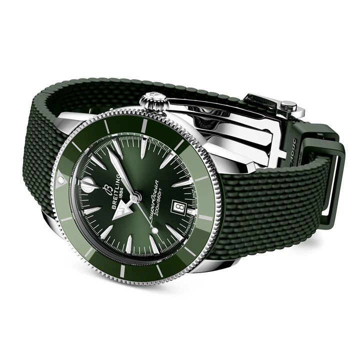 Breitling Superocean Heritage B31 Automatic 44mm Orologio da uomo in gomma verde AB3112361L1S1 - immagine 4