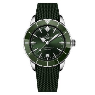 Breitling Superocean Heritage B31 Automatic 44mm Orologio da uomo in gomma verde AB3112361L1S1