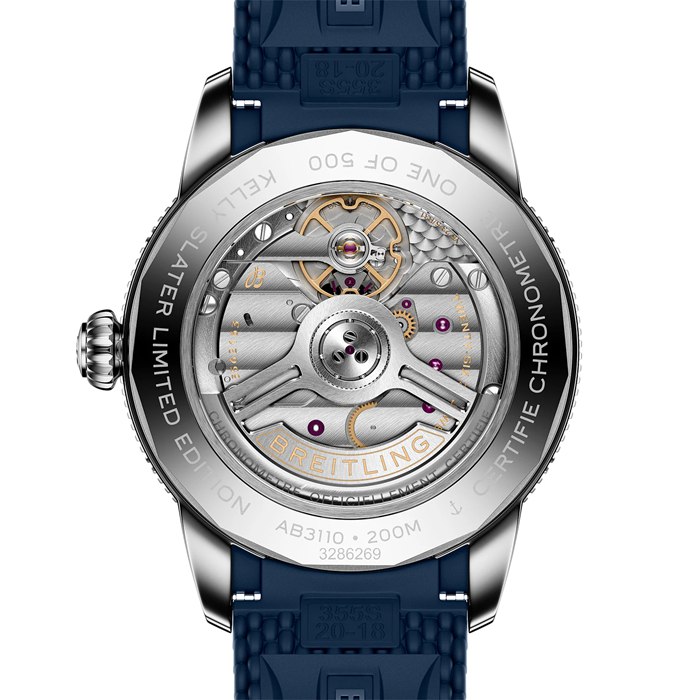 Breitling Superocean Heritage B31 Automatico Kelly Slater Edizione Limitata 40mm Orologio Uomo Gomma Blu AB31101A1C1S1 - immagine 2