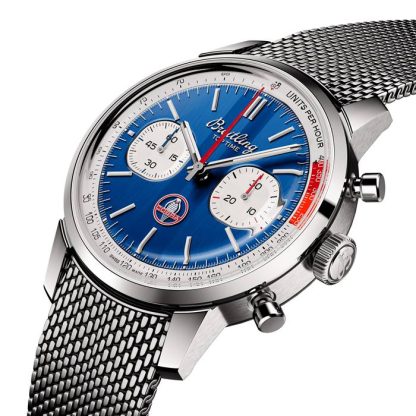 Breitling Top Time B01 Classic Cars Shelby Cobra 41mm Mens Watch Mesh Strap AB01763A1C1A1 - immagine 2