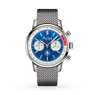 Breitling Top Time B01 Classic Cars Shelby Cobra 41mm Mens Watch Mesh Strap AB01763A1C1A1
