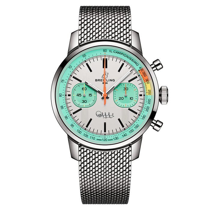 Breitling Top Time B01 Fausto Coppi 41mm Orologio da uomo in acciaio AB01768A1A1A1