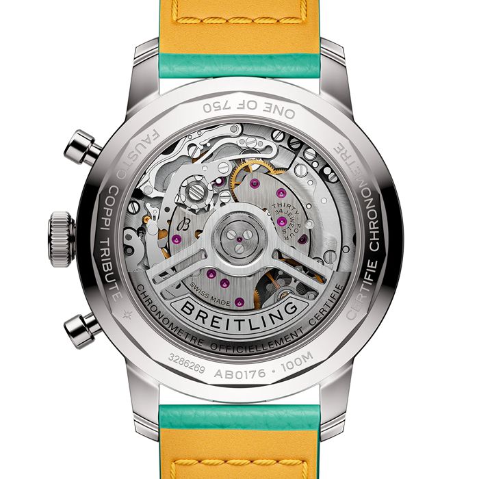 Breitling Top Time B01 Fausto Coppi 41mm Orologio da uomo in pelle AB01768A1A1X1 - immagine 2