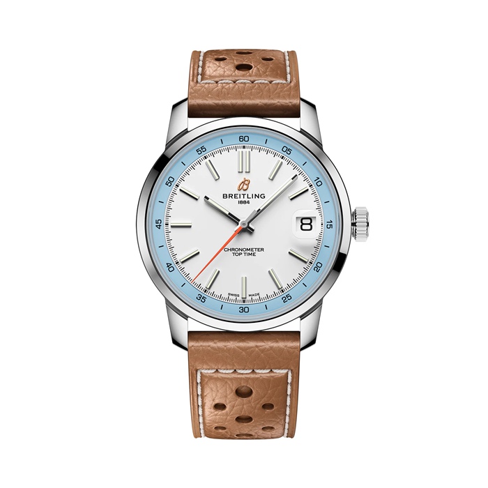 Breitling Top Time B31 38mm Orologio Uomo Bianco AB3113281A1X1