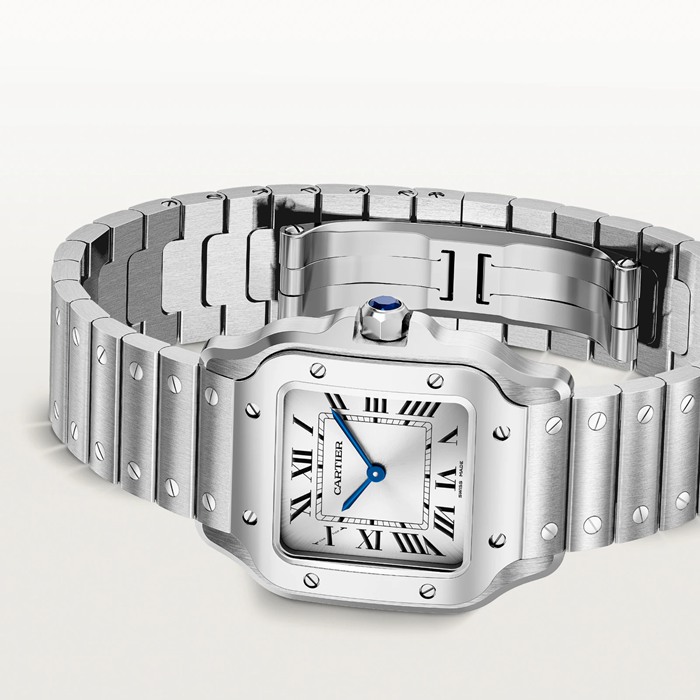 Cartier Santos De Cartier Modello Piccolo Quarzo Acciaio WSSA0082 - immagine 4