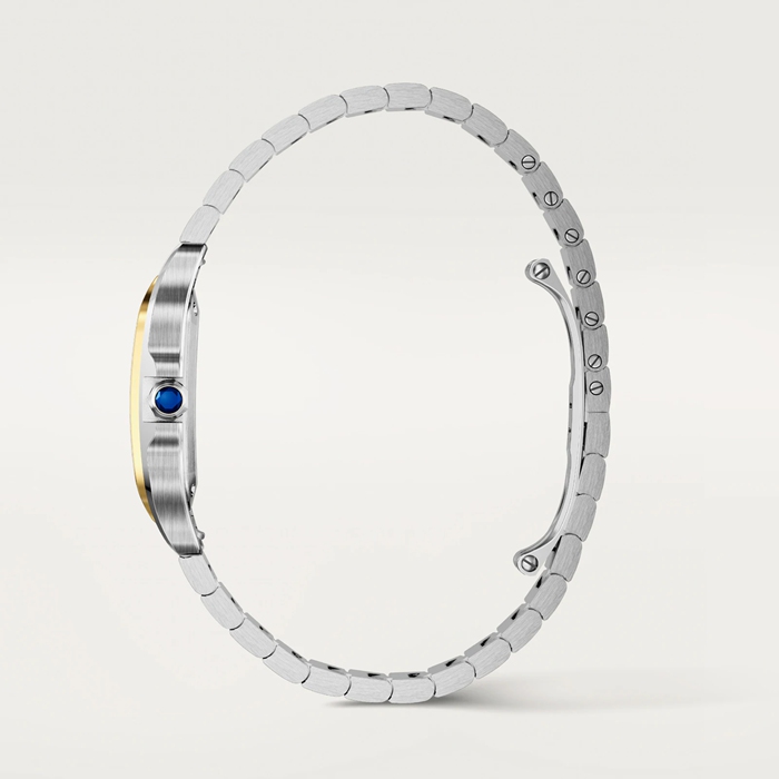 Cartier Santos De Cartier Modello Piccolo Quarzo Oro Giallo Acciaio W2SA0033 - immagine 3
