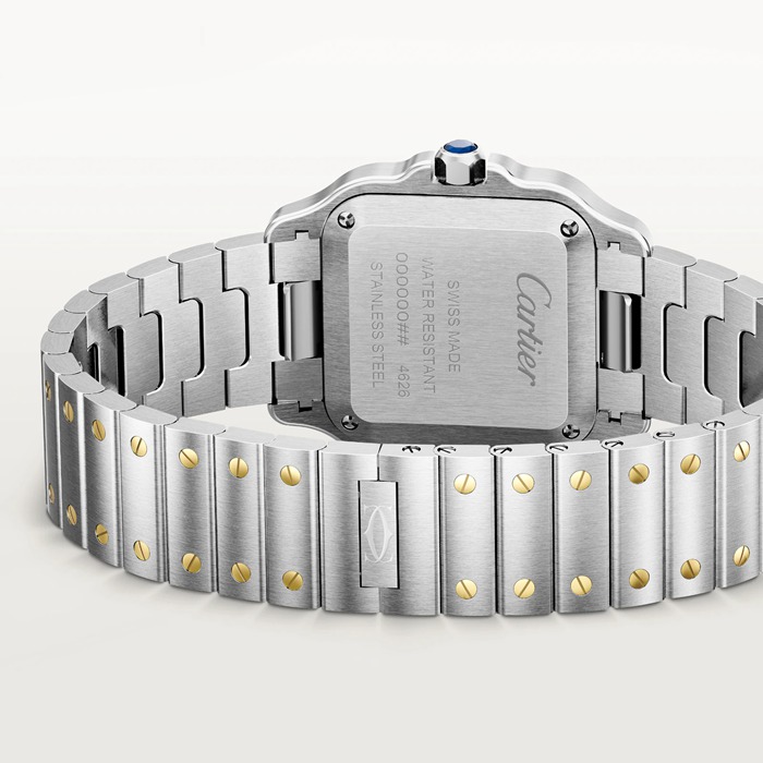 Cartier Santos De Cartier Modello Piccolo Quarzo Oro Giallo Acciaio W2SA0033 - immagine 4