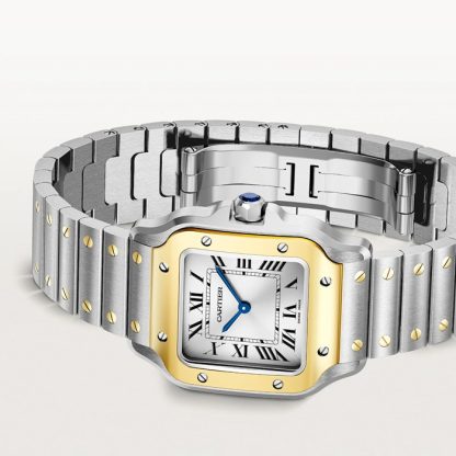 Cartier Santos De Cartier Modello Piccolo Quarzo Oro Giallo Acciaio W2SA0033 - immagine 5
