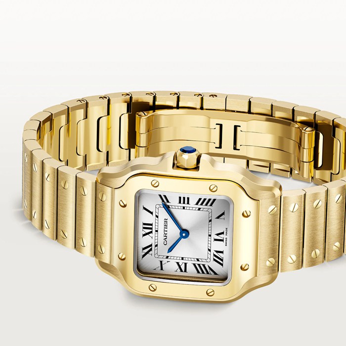 Cartier Santos De Cartier Modello Piccolo Quarzo Oro Giallo WGSA0107 - immagine 5