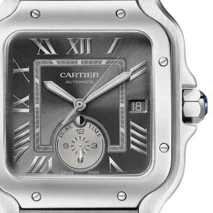 Cartier Santos De Cartier Orologio Grande Modello Movimento meccanico con carica automatica in acciaio WSSA0076 - immagine 2