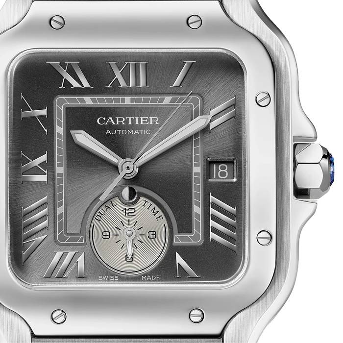 Cartier Santos De Cartier Orologio Grande Modello Movimento meccanico con carica automatica in acciaio WSSA0076 - immagine 2