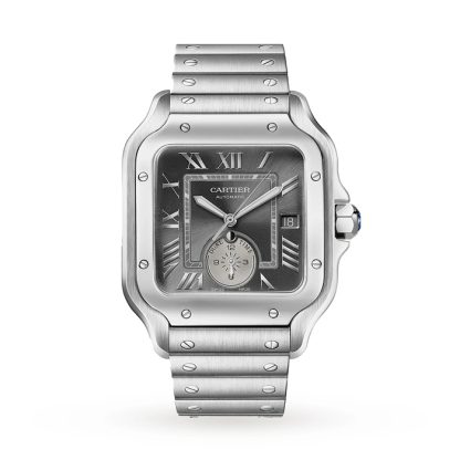 Cartier Santos De Cartier Orologio Grande Modello Movimento meccanico con carica automatica in acciaio WSSA0076
