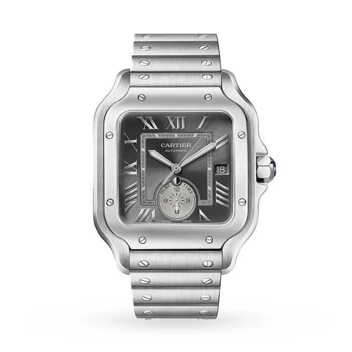 Cartier Santos De Cartier Orologio Grande Modello Movimento meccanico con carica automatica in acciaio WSSA0076