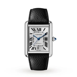 Cartier Tank Must Modello Extra-Large Movimento automatico Acciaio Pelle WSTA0040