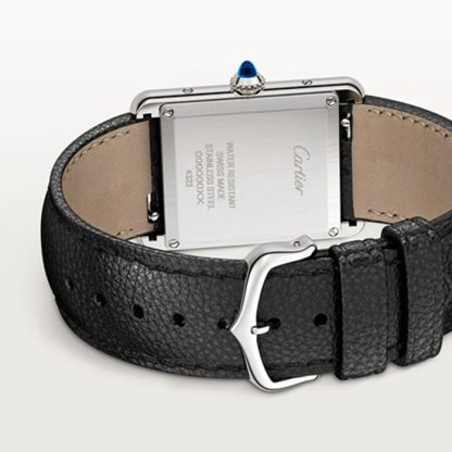 Cartier Tank Must Modello Grande Movimento al quarzo Acciaio Pelle WSTA0041 - immagine 3