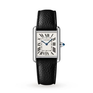 Cartier Tank Must Modello Grande Movimento al quarzo Acciaio Pelle WSTA0041