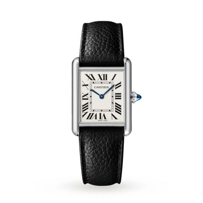 Cartier Tank Must Modello Grande Movimento al quarzo Acciaio Pelle WSTA0041