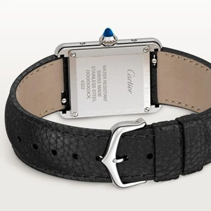 Cartier Tank Must Modello Piccolo Movimento al quarzo Acciaio Pelle WSTA0042 - immagine 2