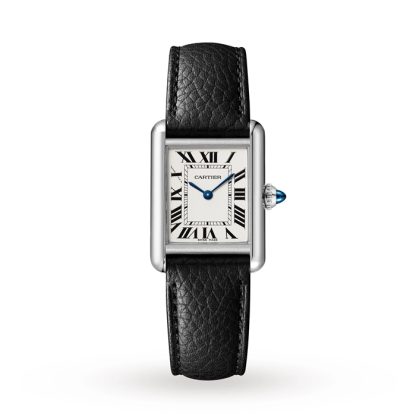Cartier Tank Must Modello Piccolo Movimento al quarzo Acciaio Pelle WSTA0042