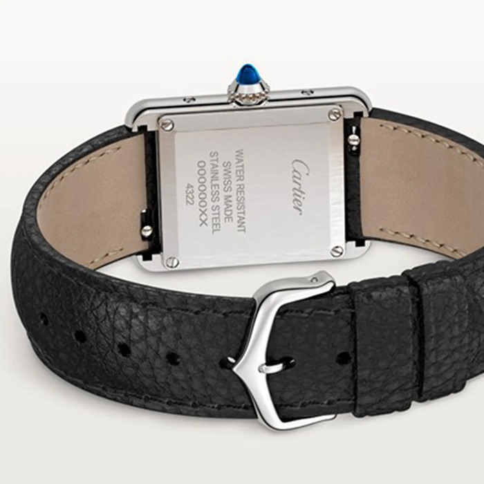 Cartier Tank Must Modello Piccolo Movimento al quarzo Acciaio Pelle WSTA0110 - immagine 2