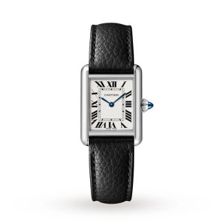 Cartier Tank Must Modello Piccolo Movimento al quarzo Acciaio Pelle WSTA0110