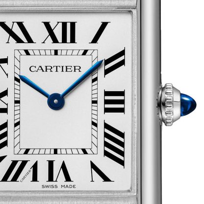 Cartier Tank Must Watch Modello grande Movimento SolarBeat™ fotovoltaico Cassa in acciaio WSTA0090 - immagine 2