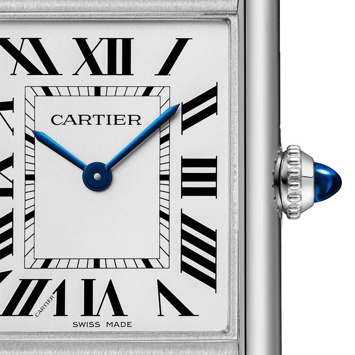 Cartier Tank Must Watch Modello grande Movimento SolarBeat™ fotovoltaico Cassa in acciaio WSTA0090 - immagine 2